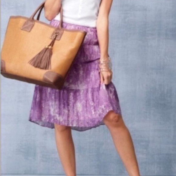 Talbots Purple Tie Dye Tiered Skirt 2P - Picture 5 of 5